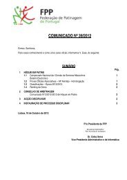 COMUNICADO Nº 39/2012 - Federação de Patinagem de Portugal