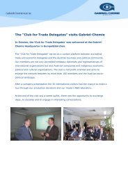 The “Club for Trade Delegates” visits Gabriel-Chemie