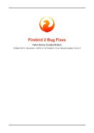 Firebird 2 Bug Fixes