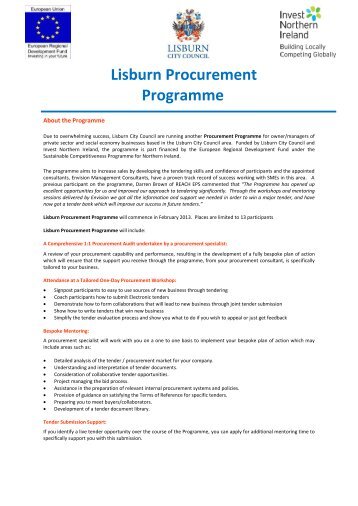 Lisburn Procurement Programme