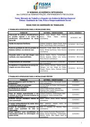 (TRABALHOS APROVADOS - IV SEMANA ACAD\312MICA ... - FISMA