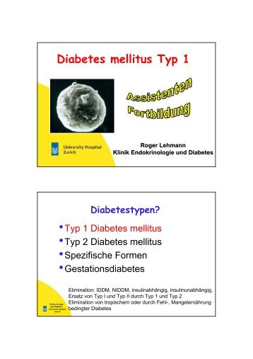 Diabetes mellitus Typ 1 - Fortbildung