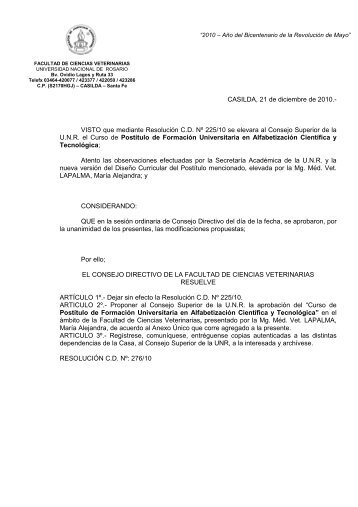 Postítulo de Formación Universitaria - Facultad de Ciencias ...