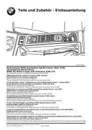 Teile und Zubehör - Einbauanleitung - BMW Retrofit guides