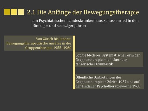 Zur Geschichte der psychiatrischen Bewegungstherapie in ...