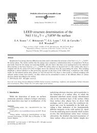 LEED structure determination of the Ni(111)( / 3 x / 3)R30 ... - UFMG