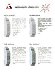 Installációs készülék - GANZ Kapcsoló- és Készülékgyártó Kft