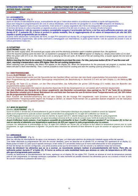 convection-steam oven operating and maintenance instructions ...