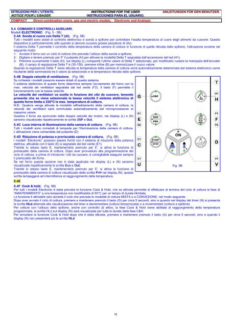 convection-steam oven operating and maintenance instructions ...