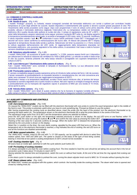 convection-steam oven operating and maintenance instructions ...