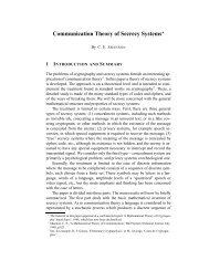 Communication Theory of Secrecy Systems - Network Research Lab