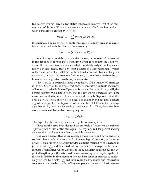 Communication Theory of Secrecy Systems - Network Research Lab