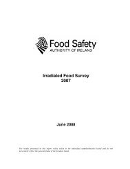 Irradiated Food Survey 2007 - The Food Safety Authority of Ireland
