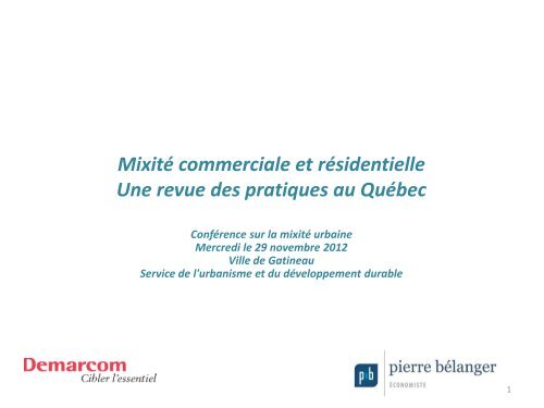 COHABITATION RÉSIDENTIELLE ... - Ville de Gatineau