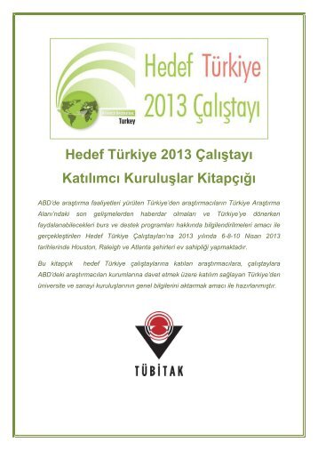 Hedef Türkiye 2013 Çalıştayı Katılımcı Kuruluşlar Kitapçığı