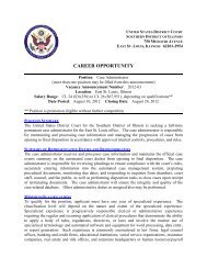 CAREER OPPORTUNITY - United States District Court