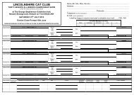 Entry Form - The Governing Council of the Cat Fancy