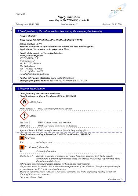 Safety data sheet - Free-Instruction-Manuals.com