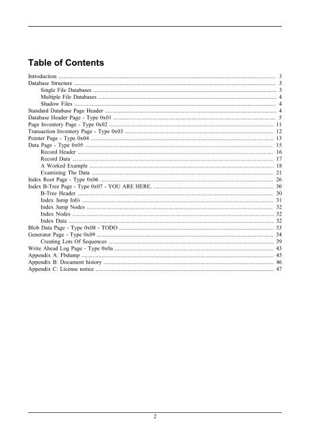 Page Inventory Page - Type 0x02 - Firebird