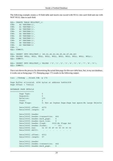 Page Inventory Page - Type 0x02 - Firebird