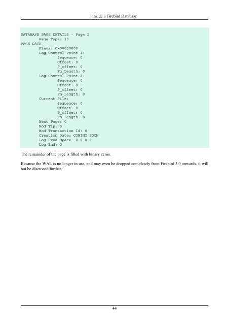 Page Inventory Page - Type 0x02 - Firebird