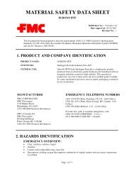 material safety data sheet - FMC Corporation