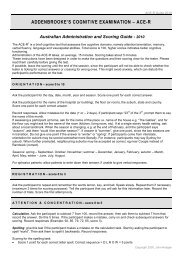 ADDENBROOKE'S COGNITIVE EXAMINATION – ACE-R