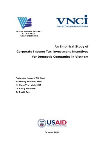 An Empirical Study of Corporate Income Tax Investment ... - Frp2.org