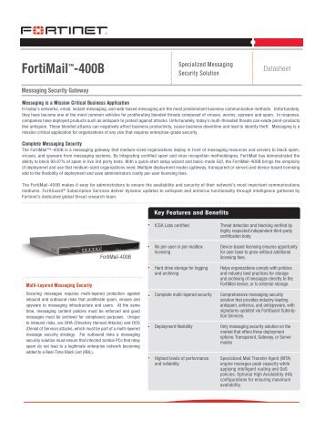 FortiMail™-400B - Foreseeson
