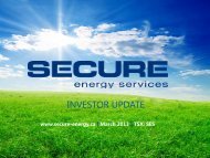 Secure Energy Services Inc. - FirstEnergy Capital Corp.