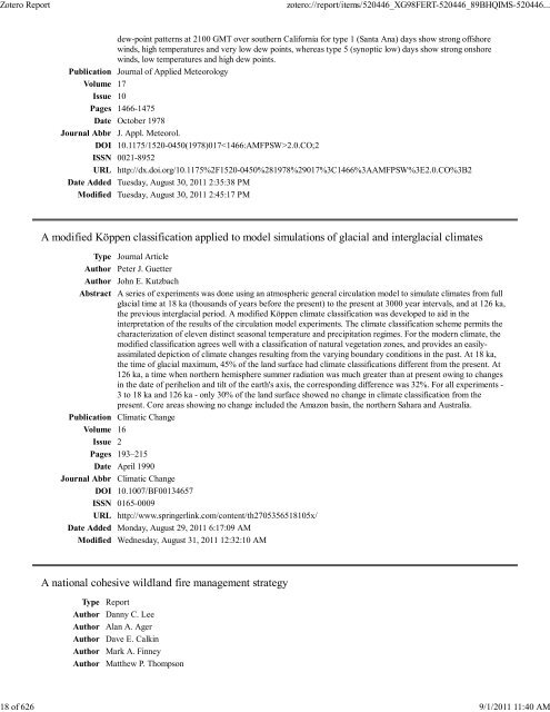 Final Report Supplement - Joint Fire Science Program