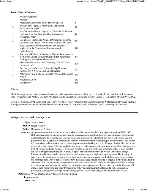 Final Report Supplement - Joint Fire Science Program