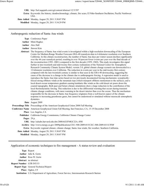 Final Report Supplement - Joint Fire Science Program