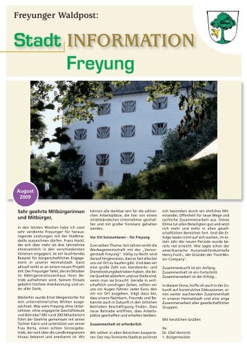 6. Ausgabe - August 2009 - Stadt Freyung