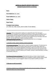 AMERICAN GRANTEE REPORT FORM PART II Fulbright Program ...