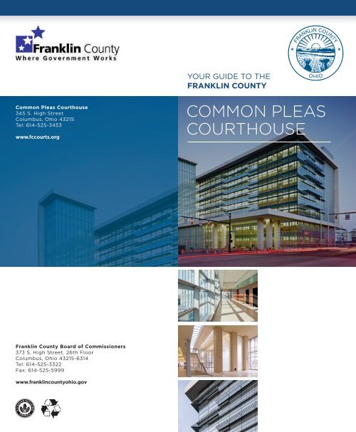 COMMON PLEAS COURTHOUSE Franklin County, Ohio