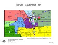Senate Resubmitted Plan Maps and Reports - Colorado.gov