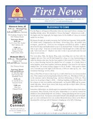 View Newsletter - First Presbyterian Church