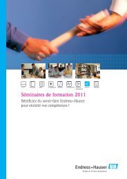 Séminaires de formation - Endress+Hauser