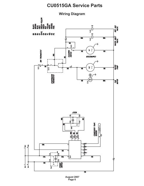 CU0515GA Service Parts - Scotsman Ice Systems