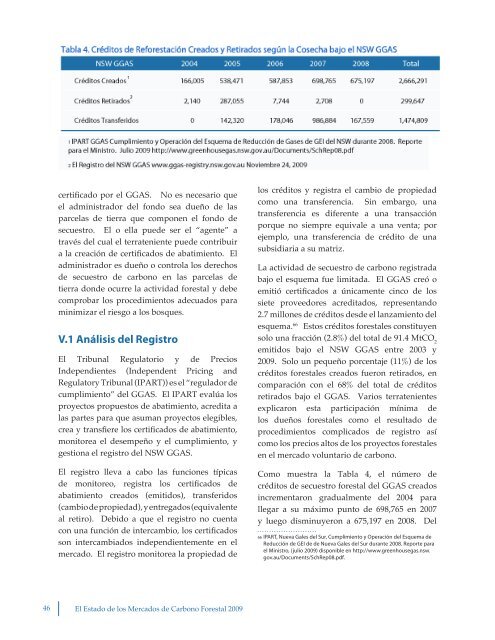 El Estado de los Mercados de Carbono Forestal 2009 - Forest Trends