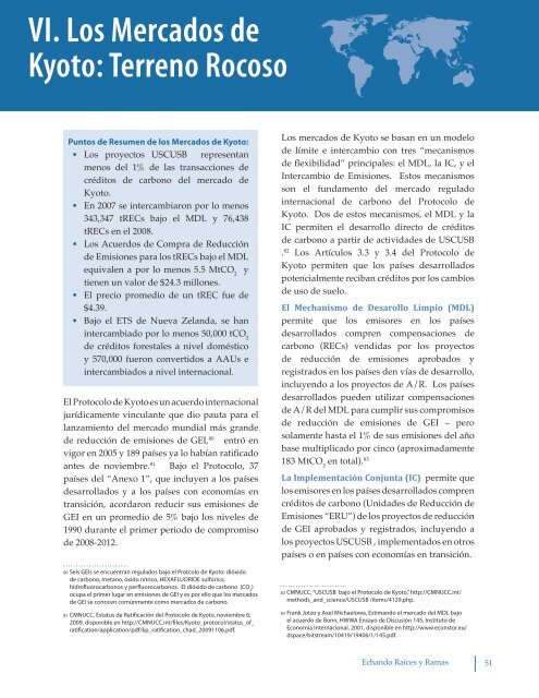 El Estado de los Mercados de Carbono Forestal 2009 - Forest Trends