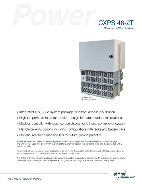 Alpha CXPS 48-2T Brochure - Fusion Power System