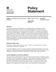 Policy Statement on Flammability Testing of Interior Materials Final