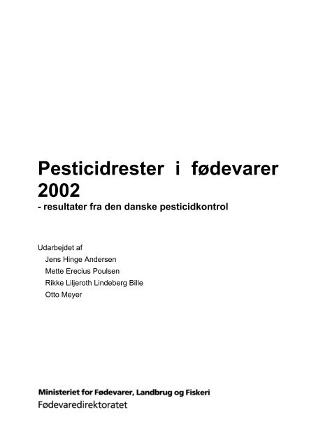Pesticidrester fødevarer 2002