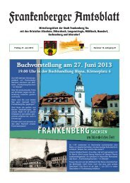 Amtsblatt der Stadt Frankenberg - Nr. 21/12 vom 21.06.2013