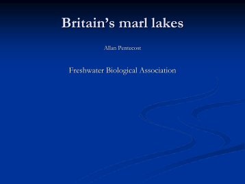 Definitions of marl lakes - FreshwaterLife