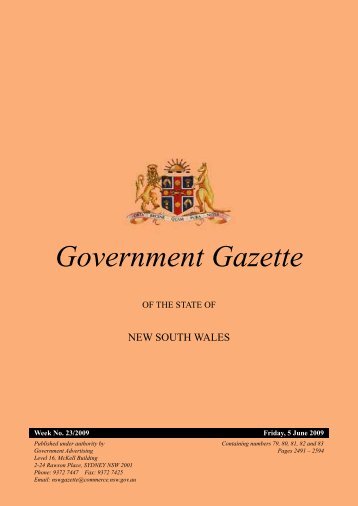 2 - Government Gazette - NSW Government