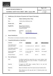 COSHH - Safety data sheet - Futures Supplies & Support Services