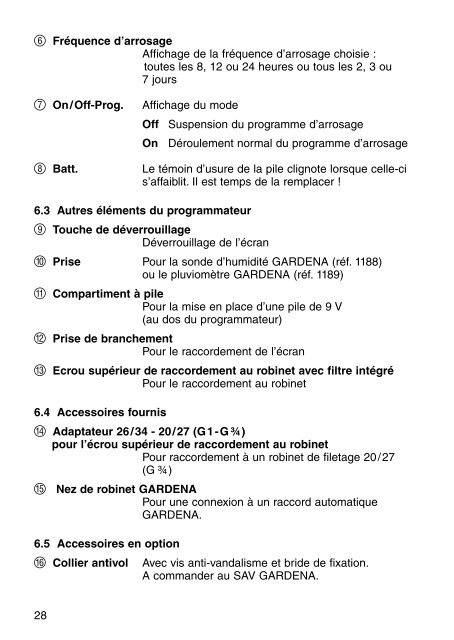 OM, Gardena, Programmateur d'arrosage C 1030 plus, Art 01810-20 ...